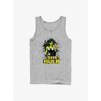 Marvel She-Hulk Savage Grey Unisex Cotton Tank Top