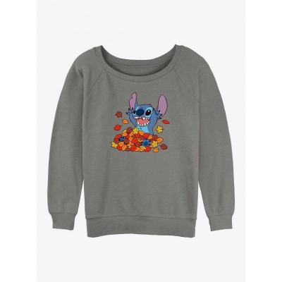 Disney Lilo & Stitch Girls Grey Slouchy Sweatshirt