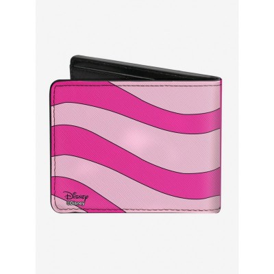 Disney Men's Premium Vegan Leather Cheshire Cat Bi-Fold Wallet