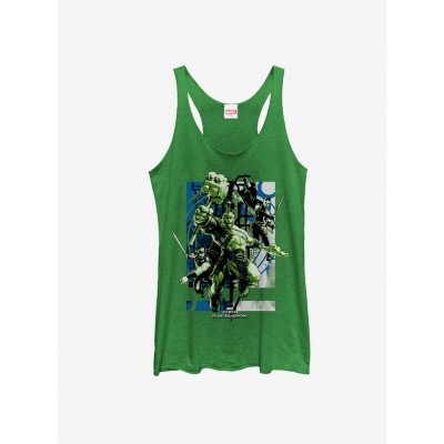 Marvel Thor: Ragnarok Group Attack Grey Racerback Tank Top for Girls