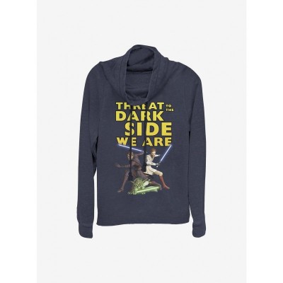 Star Wars: Lightweight Cowlneck Top for Girls - Blue Clone Wars Design