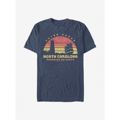 Outer Banks Tourist Tee - Lightweight Men's Blue Shirt