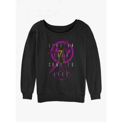 Marvel Ms. Marvel Silhouette Slouchy Sweatshirt for Girls - Black