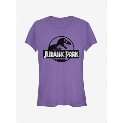 Purple Jurassic Park T. Rex Logo T-Shirt for Girls