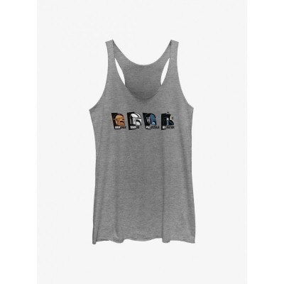 Star Wars Mandalorian Armor Helmet Girls Grey Tank Top