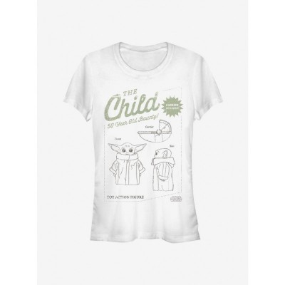 Mandalorian Child Toy Figure Girls T-Shirt - White Comfortable Cotton