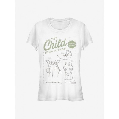 Mandalorian Child Toy Figure Girls T-Shirt - White Comfortable Cotton