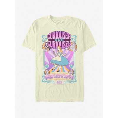 Disney Alice In Wonderland Psychedelic Nouveau T-Shirt - Men's Beige
