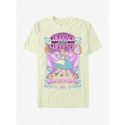 Disney Alice In Wonderland Psychedelic Nouveau T-Shirt - Men's Beige