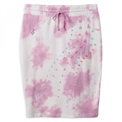 Olaf-Inspired Women's Skirt - Soft Tie-Dye French Terry