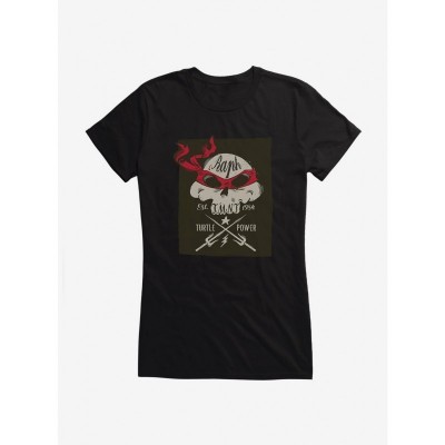 Teenage Mutant Ninja Turtles Raphael Hoodie Skull & Weapons Junior Girls T-Shirt