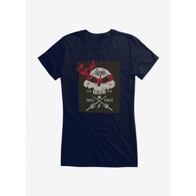 Teenage Mutant Ninja Turtles Raphael Hoodie Skull & Weapons Junior Girls T-Shirt