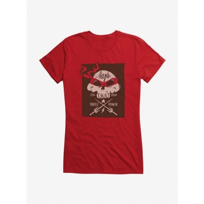 Teenage Mutant Ninja Turtles Raphael Hoodie Skull & Weapons Junior Girls T-Shirt