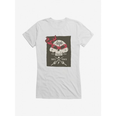 Teenage Mutant Ninja Turtles Raphael Hoodie Skull & Weapons Junior Girls T-Shirt