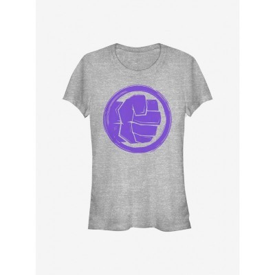 Marvel Girls The Hulk Grey Cotton T-Shirt