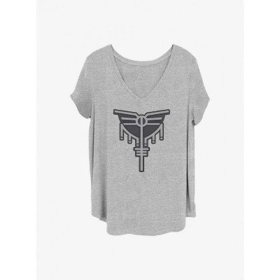 Marvel Thor Symbol Plus Size T-Shirt for Girls - Grey