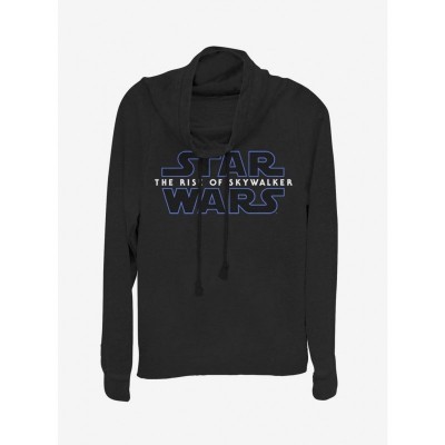 Star Wars Skywalker Logo Lightweight Cowl Neck Top for Girls - Junior Sizes Black