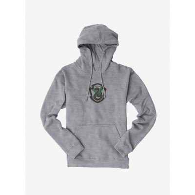 Harry Potter Slytherin Grey Shield Hoodie for Men