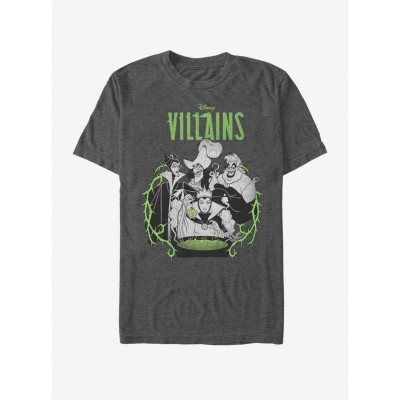 Disney Villain Lockup T-Shirt - Grey Men's Size