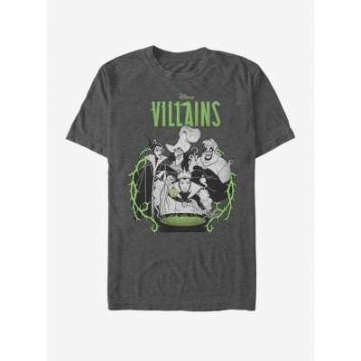 Disney Villain Lockup T-Shirt - Grey Men's Size
