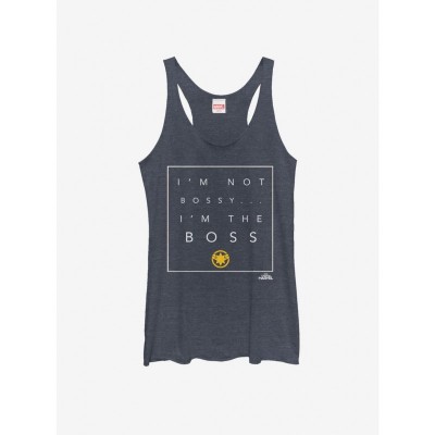 Marvel Girls Captain Marvel Blue Tank Top