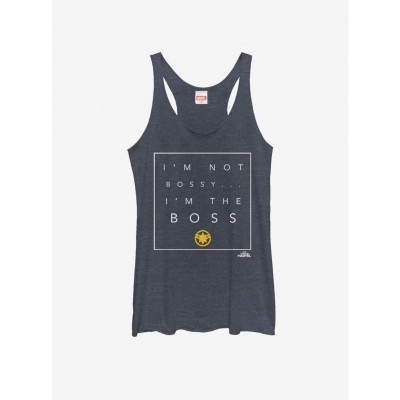 Marvel Girls Captain Marvel Blue Tank Top