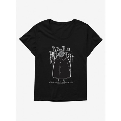 Addams Family Girls Plus Size Comfortable Scoop Neck T-Shirt - Black