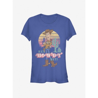Disney Pixar Toy Story 4 Girls Hey Howdy T-Shirt - Blue Cotton Unisex