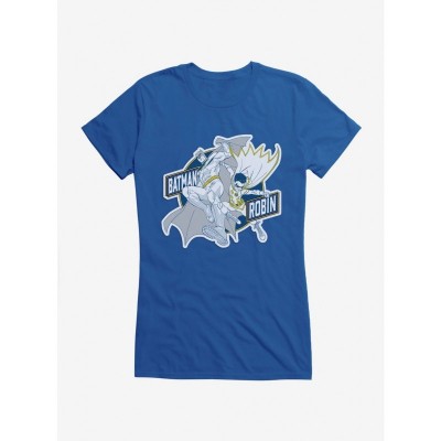 Batman and Robin Blue Yellow Girls T-Shirt by DC Comics