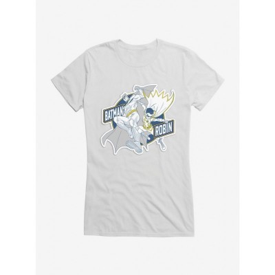 Batman and Robin Blue Yellow Girls T-Shirt by DC Comics