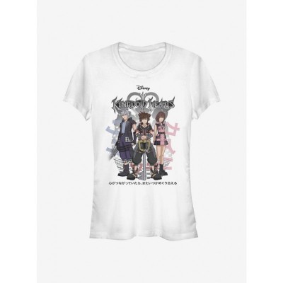 Disney Kingdom Hearts Sora Girls Cotton T-Shirt - White