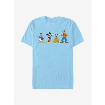 Disney Friends Waving T-Shirt - Men's Blue