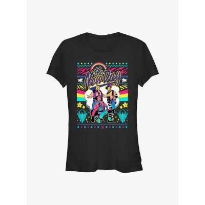 WWE New Day Ugly Christmas Ugly Tee - Black Junior Size