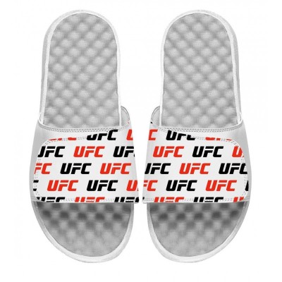 ISlide UFC Artwork Slides - White/Red Unisex