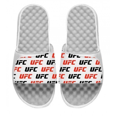 ISlide UFC Artwork Slides - White/Red Unisex