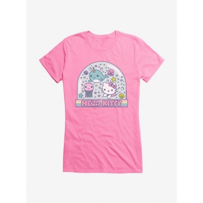Hello Kitty Vacation Themed Snow Globe Tee for Girls