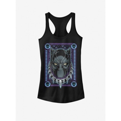 Marvel Black Panther Girls Tank Top - Black Cotton Tee