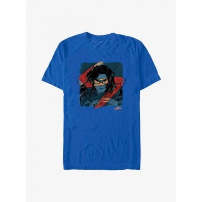 Marvel Ms. Marvel Unisex T-Shirt - Blue Comfortable Cotton