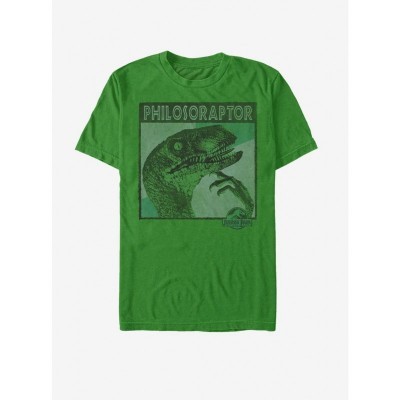 Philosoraptor T-Shirt - Jurassic Park Design for Men - Grey