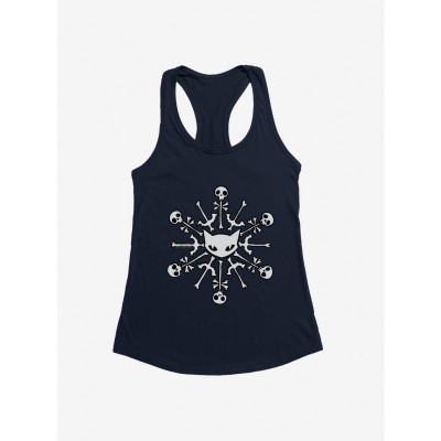 Emily Strange Skull Cat Snowflake Lightweight Junior Girls Tank