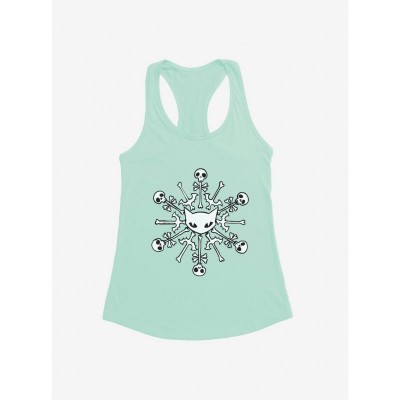 Emily Strange Skull Cat Snowflake Lightweight Junior Girls Tank
