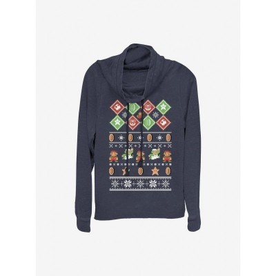 Nintendo The Legend of Zelda Blue Cowlneck Sweatshirt for Girls