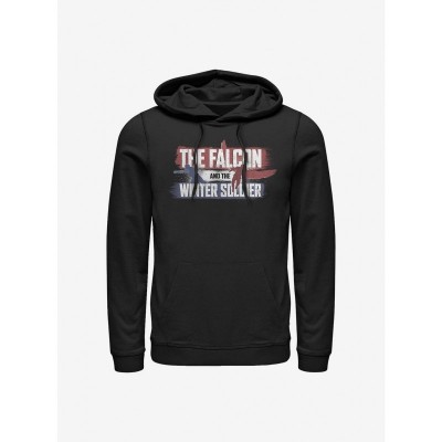 Marvel's The Falcon & Winter Soldier Spray Paint Logo Men's Hoodie - Black