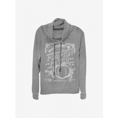 Disney Girls Cinderella Grey Cowl Neck Top - Lightweight Sweatshirt
