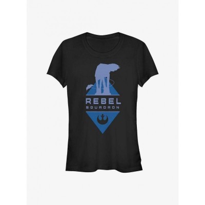 Star Wars Rebel Squadron Tee for Girls - Junior Sizes in Black