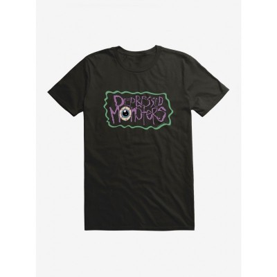 Depressed Monsters Eyeball Graphic Tee by Ryan Brunty - Men's Lightweight Cotton