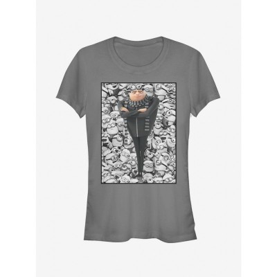Despicable Me Minion Gru Montage Grey T-Shirt for Girls