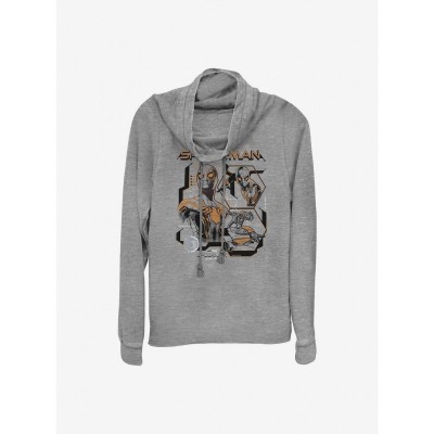 Marvel Girls' Lightweight Spider-Man Graphic Top - Grey