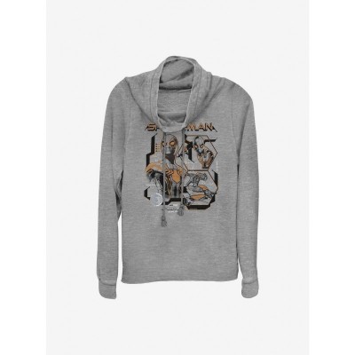Marvel Girls' Lightweight Spider-Man Graphic Top - Grey