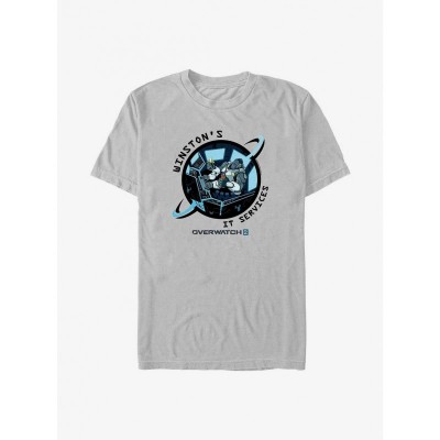 Overwatch 2 Winston's IT Services Silver T-Shirt - Men